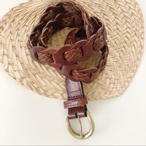 Aimee Lynn braided leather belt medium